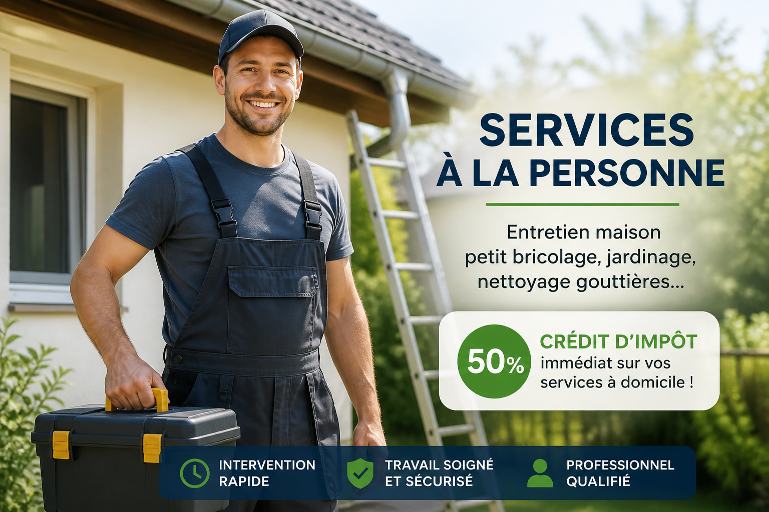 Guide complet pour l'entretien de votre maison en Île-de-France : services à domicile avec 50% de crédit d'impôt pour améliorer la qualité de vie.